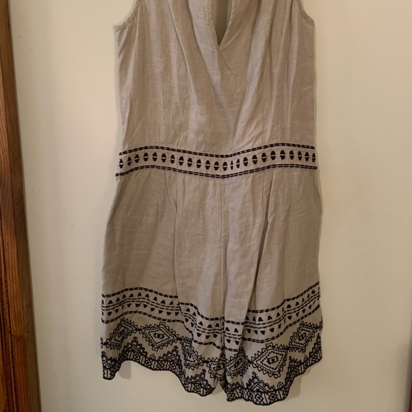 Loft Linen Embroidered Romper - Picture 8 of 8